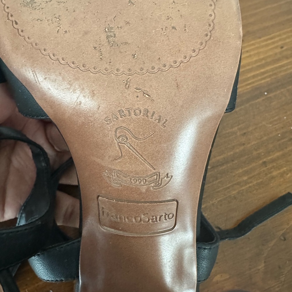 Franco Sarto Onella Black Heeled Sandals - Picture 5 of 6